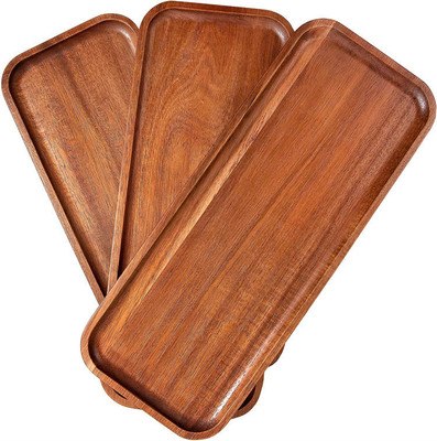 Thẻ phục vụ gỗ rắn Acacia Thẻ phục vụ gỗ hình chữ nhật