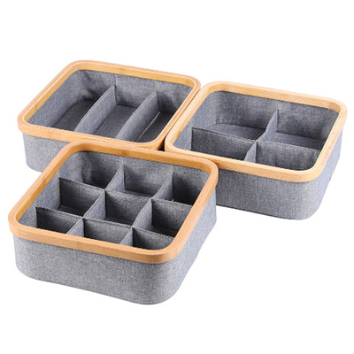 100% Polyester không dệt lưu trữ ngăn kéo vải tổ chức 3 * 3 lưới
