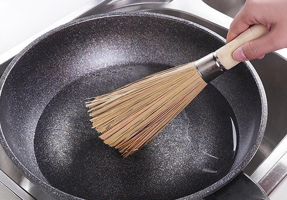 Chà 11.8 inch Chà rửa bát đĩa tre Bàn chải Nhà hàng Dụng cụ nhà bếp
