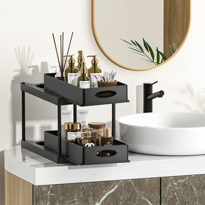 2 Gói Kệ Tổ chức Kệ Phòng tắm Giá dưới Chậu rửa 2 Tầng