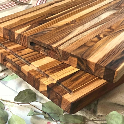 Thớt Gỗ Teak Bền Vững Lớn 20 X 15 X 1.5 Inch