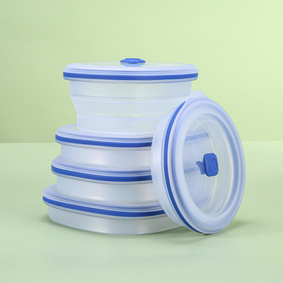 Thùng chứa silicon có thể tái sử dụng Bát gấp Bpa Free Kitchen Có thể gập lại