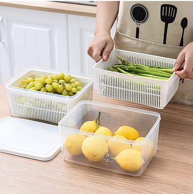 Bpa Free Pp 23*16.5*10.5 Cm Thùng Sắp Xếp Tủ Lạnh Nhà Bếp Rõ Ràng Kín Khí