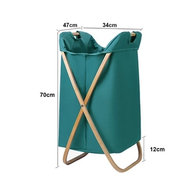 Đồ gia dụng cần thiết Oem Giỏ đựng đồ giặt bằng tre Khung chữ X có thể gập lại