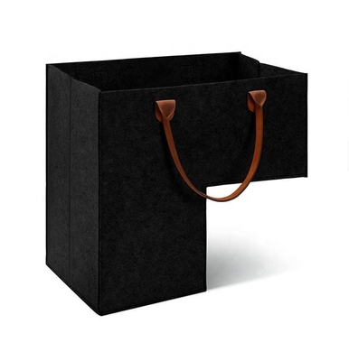 Rổ bước nỉ cao cấp 32x33cm cho cầu thang có tay cầm bằng da