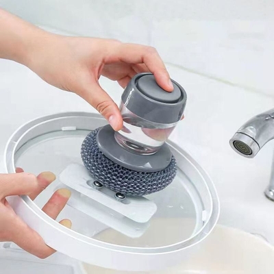 Bàn chải rửa chén tự động không mùi di động với hộp đựng xà phòng