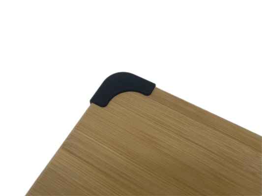 Thớt tre tùy chỉnh được cá nhân hóa bền vững với miếng đệm chống trượt silicon
