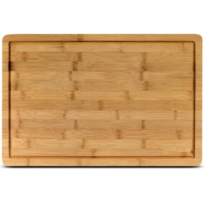 Khối tre hình chữ nhật 45x30x2cm có rãnh, Thớt tre nhà bếp