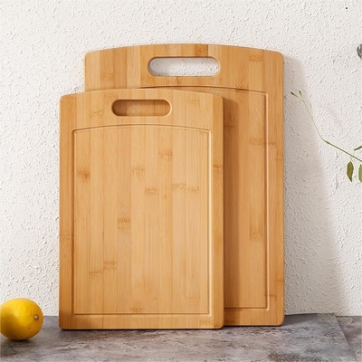 Bộ 2 thớt tre dày 1.8cm làm sạch thân thiện với môi trường