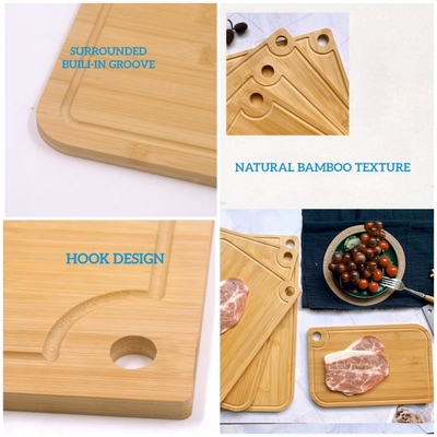 Thớt tre vuông 38x27x1,5cm Kitchen Camber Greener Chef With Groove