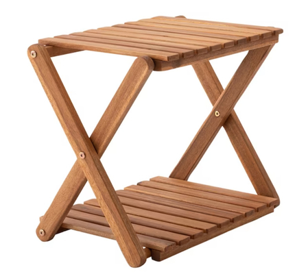 Giá để giày gấp bằng tre hai tầng 47,5x30x38cm Lưu trữ ngoài trời