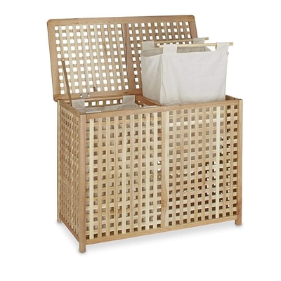 Giỏ đựng quần áo bẩn bằng tre có nắp đậy