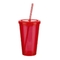 Màu hồng đỏ Ly uống nước bằng nhựa 500ml Tumbler Cốc đôi Tường