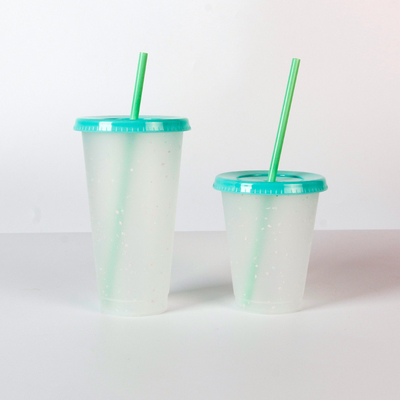 16oz 24oz Ly Uống Nước Bằng Nhựa Có Thể Tái Sử Dụng Thay Đổi Màu 10 * 6 * 19cm