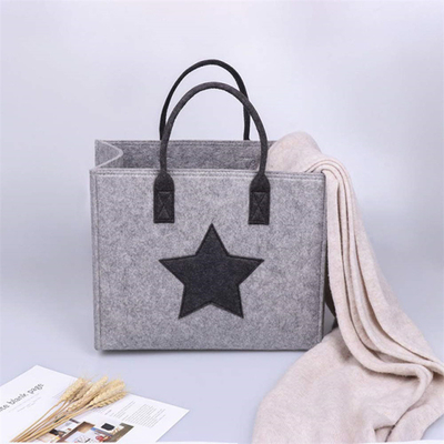 Túi vải nỉ mua sắm đa chức năng có thể gập lại 29 * 19 * 26cm